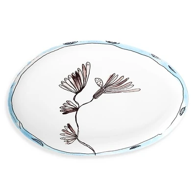 Marni Camelia Aubergine Large Oval Platter