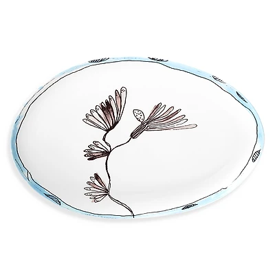 Serax Marni Camelia Aubergine Large Oval Platter