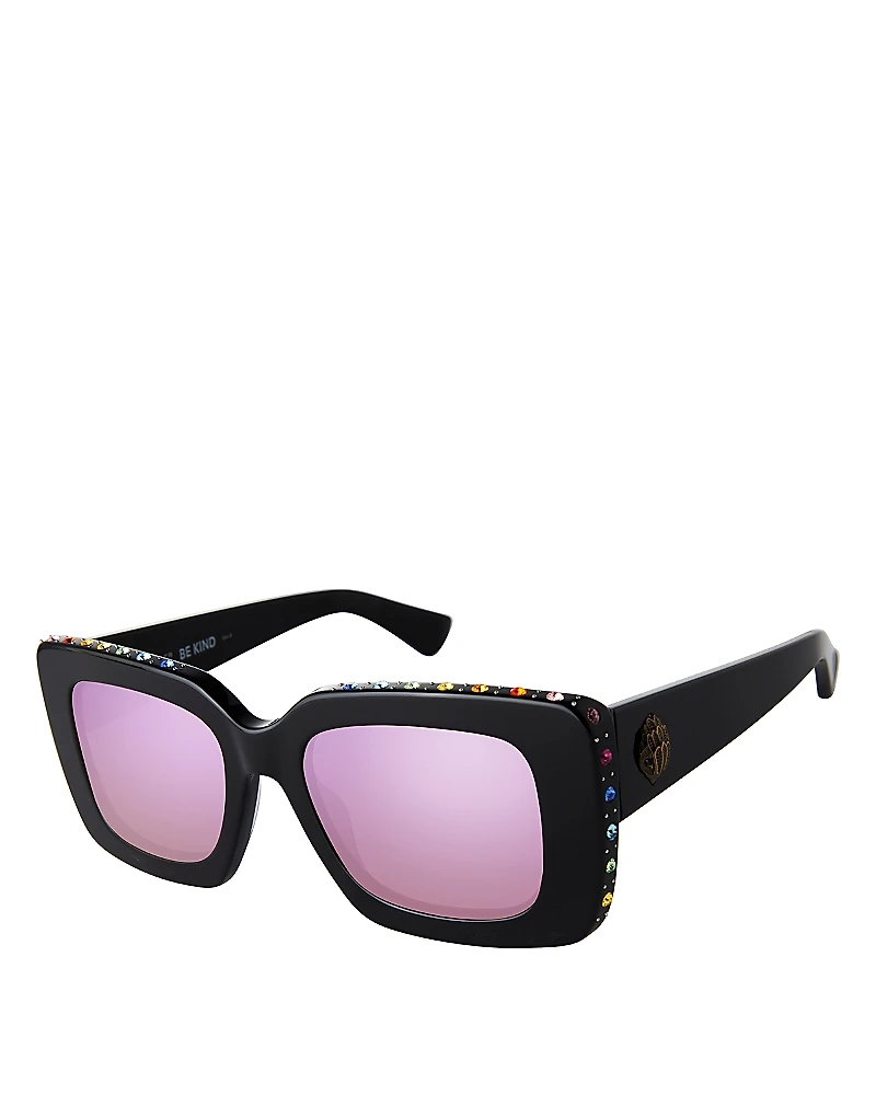 Kurt Geiger London Rectangle Sunglasses, 52mm