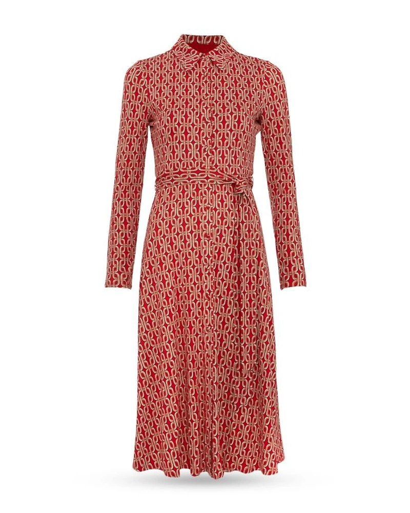 Clarice Jersey Collared Dress