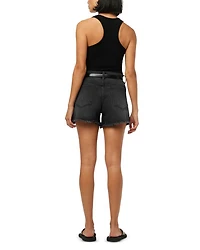 The Jessie High Rise Denim Shorts Finesse