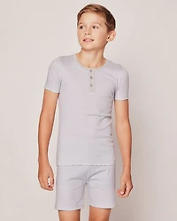 Unisex Pima Cotton Striped Short Set - Little Kid, Big Kid