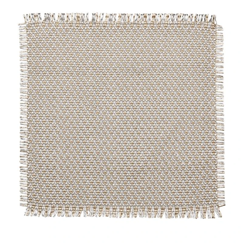 Fringe Placemat in Gold and Silver