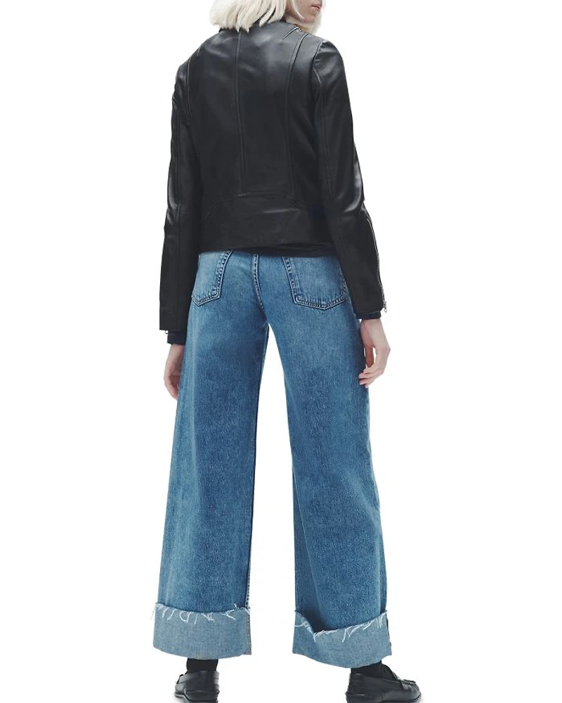 High Rise Sofie Cropped Jeans Pebbles