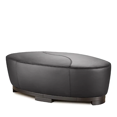 Giuseppe Nicoletti Hollister Oval Leather Ottoman