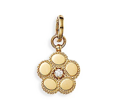 Roberto Coin 18K Yellow Gold Daisy Diamond Flower Pendant - Exclusive