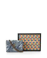 Kurt Geiger London Micro Kensington Denim Crossbody Bag