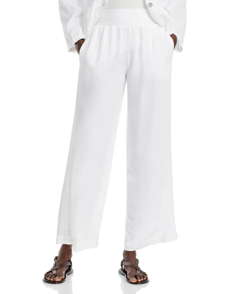 Smocked Wide Leg Pants