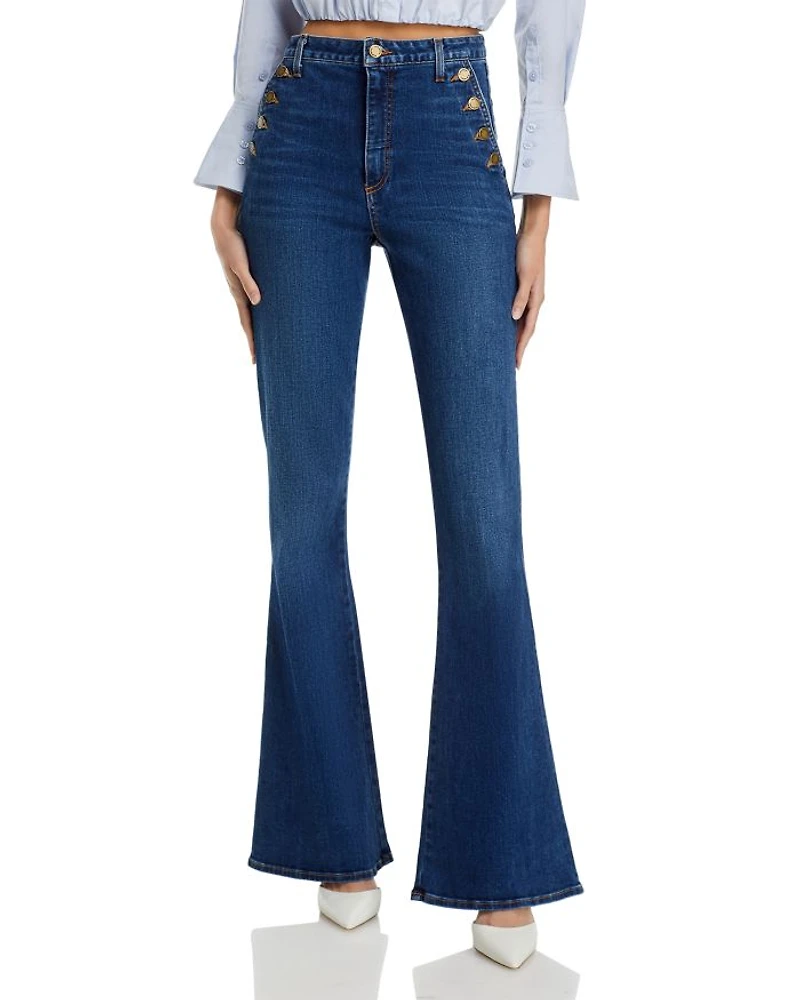 Helena High Rise Flared Sailor Jeans Medium Wash