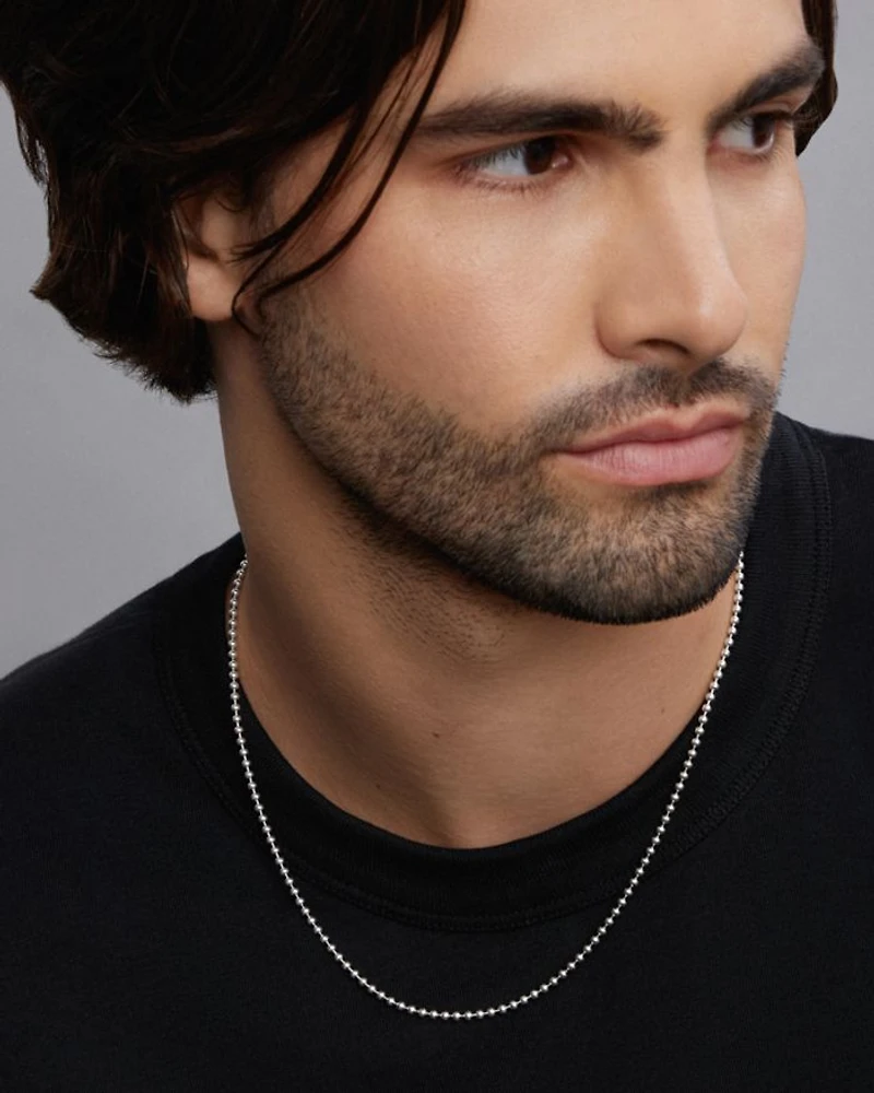 Men's Sterling Silver Anthem Ball Chain Pendant Necklace Collection - Exclusive
