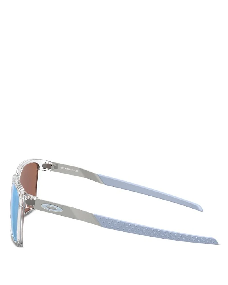 Polarized Rectangular Sunglasses, 56 mm