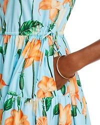 Printed Cotton A Line Dress