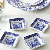 Blue Italian Square Dishes, Set of 4
