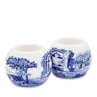 Blue Italian Tealight Holders, Set of 2