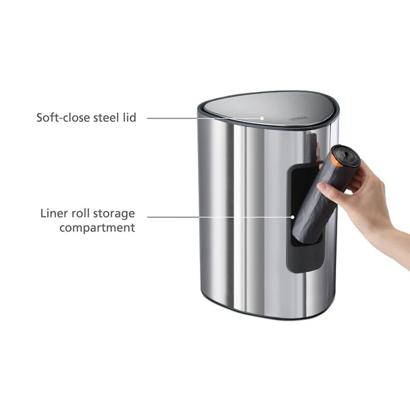 EasyStore Luxe Stainless-Steel 5L Pedal Bin