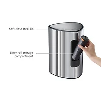 EasyStore Luxe Stainless-Steel 5L Pedal Bin
