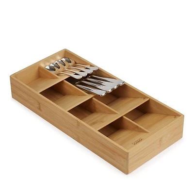 Bamboo Large Compact Cutlery Organizer