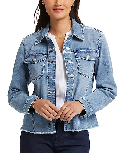 Nydj Frayed Hem Jean Jacket