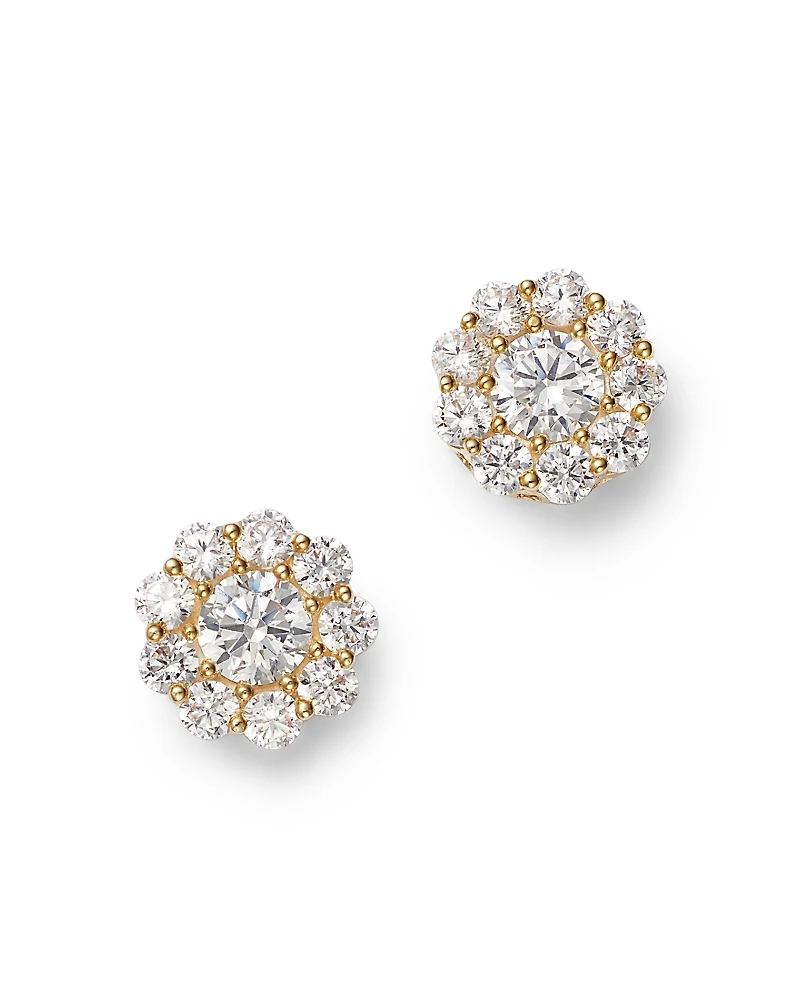 Bloomingdale's Fine Collection Diamond Halo Stud Earrings