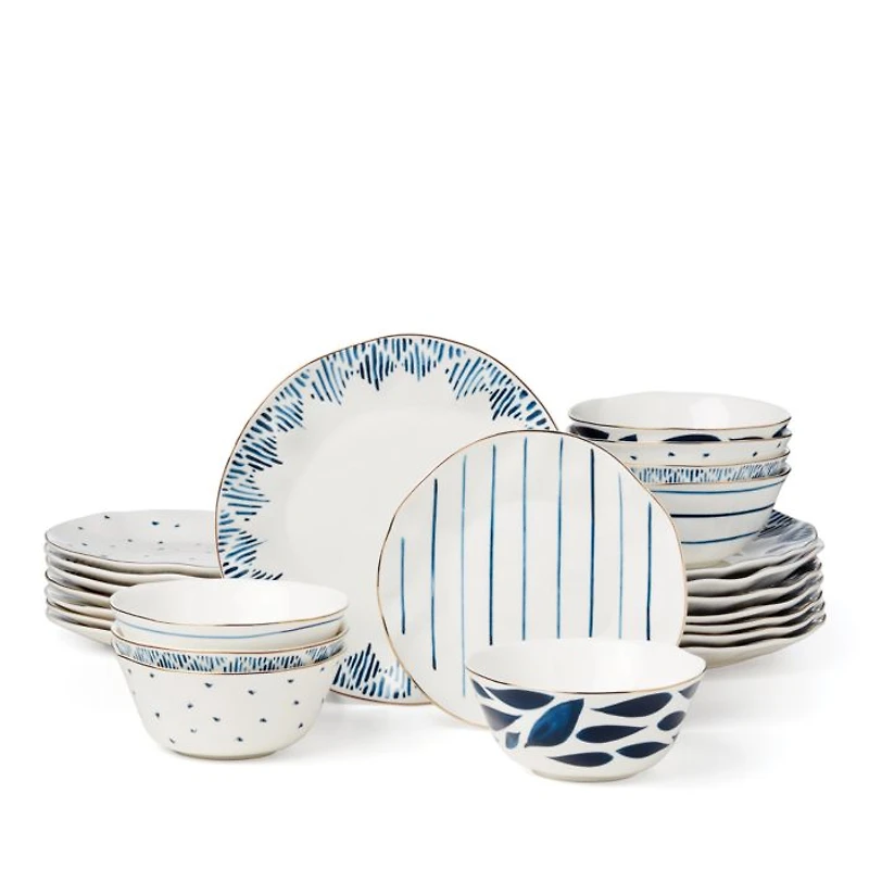 Blue Bay 24-Piece Dinnerware Set