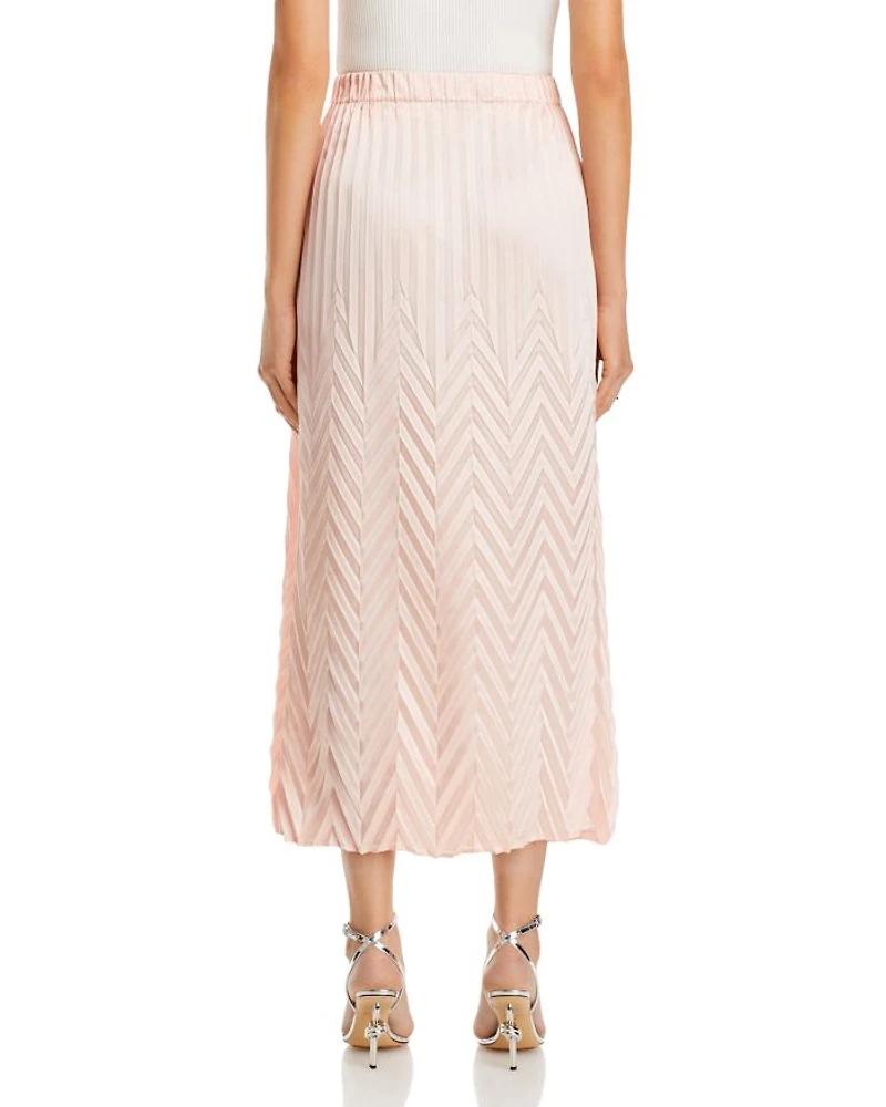 Chevron Textured A Line Maxi Skirt