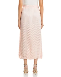 Chevron Textured A Line Maxi Skirt