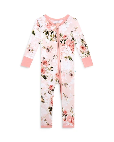 Posh Peanut Girls' Vintage Pink Rose Convertible Footie - Baby