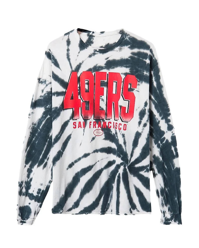 Junk Food Clothing Unisex Nfl San Francisco 49ers Game Time Tie Dye Long Sleeve