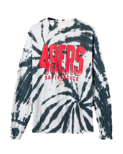 Junk Food Clothing Unisex Nfl San Francisco 49ers Game Time Tie Dye Long Sleeve