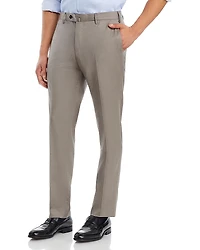 Pt Torino Slim Fit Flat Front Wool Trousers