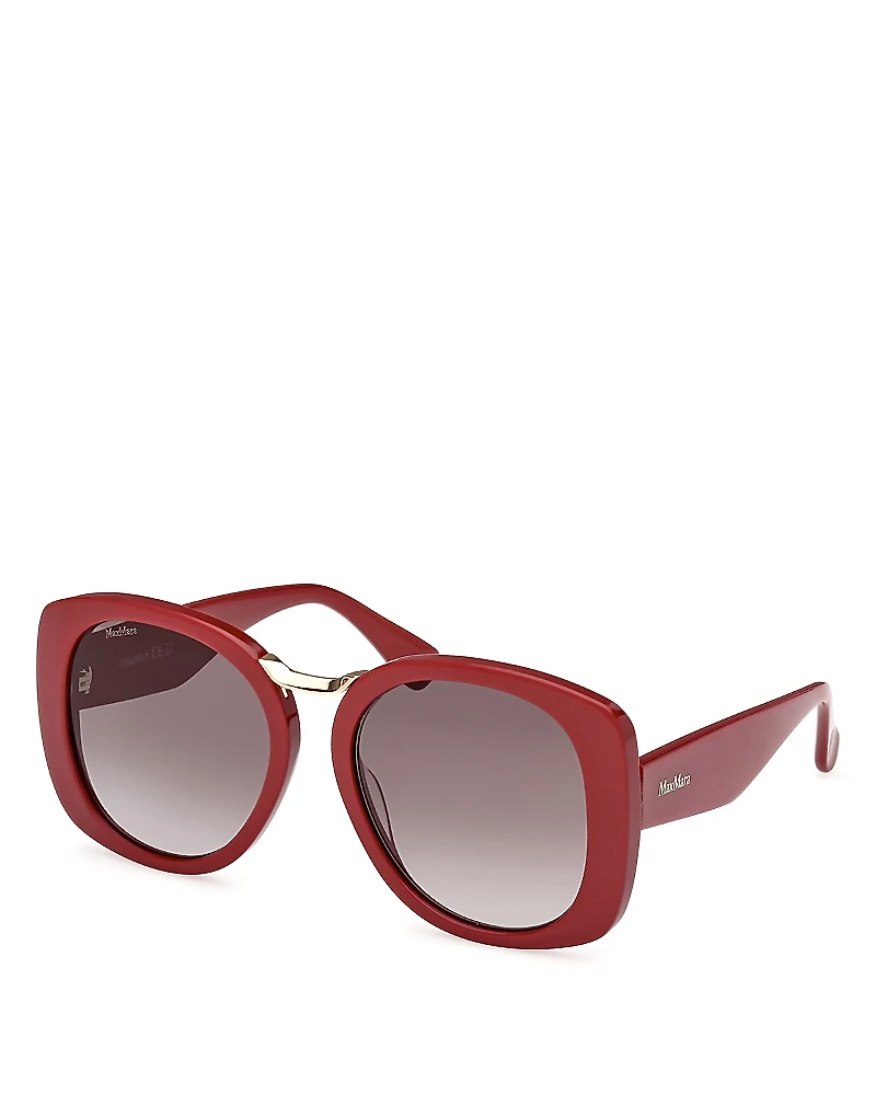 Max Mara Bridge Gradient Round Sunglasses, 55mm