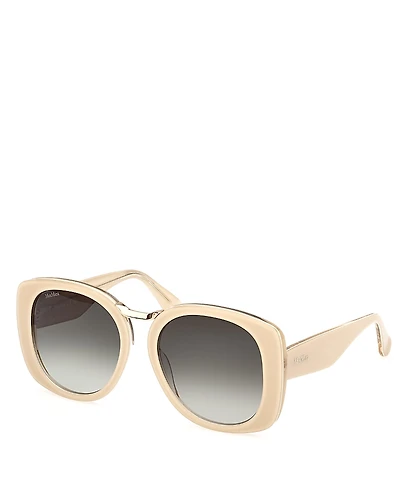 Max Mara Bridge Gradient Round Sunglasses, 55mm