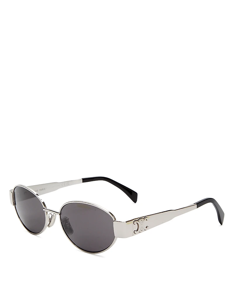 Celine Triomphe Metal Round Sunglasses, 54mm