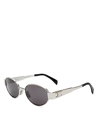 Celine Triomphe Metal Round Sunglasses, 54mm
