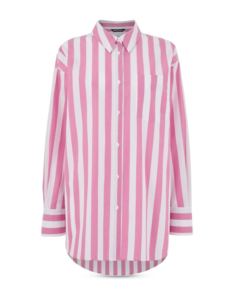 Cotton Striped Oversized Shirt