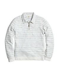 Textured Stripe Quarter Zip Top
