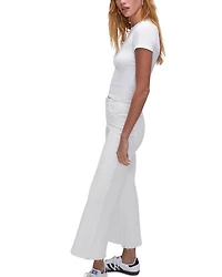 Good Waist Palazzo Cropped Jeans W001