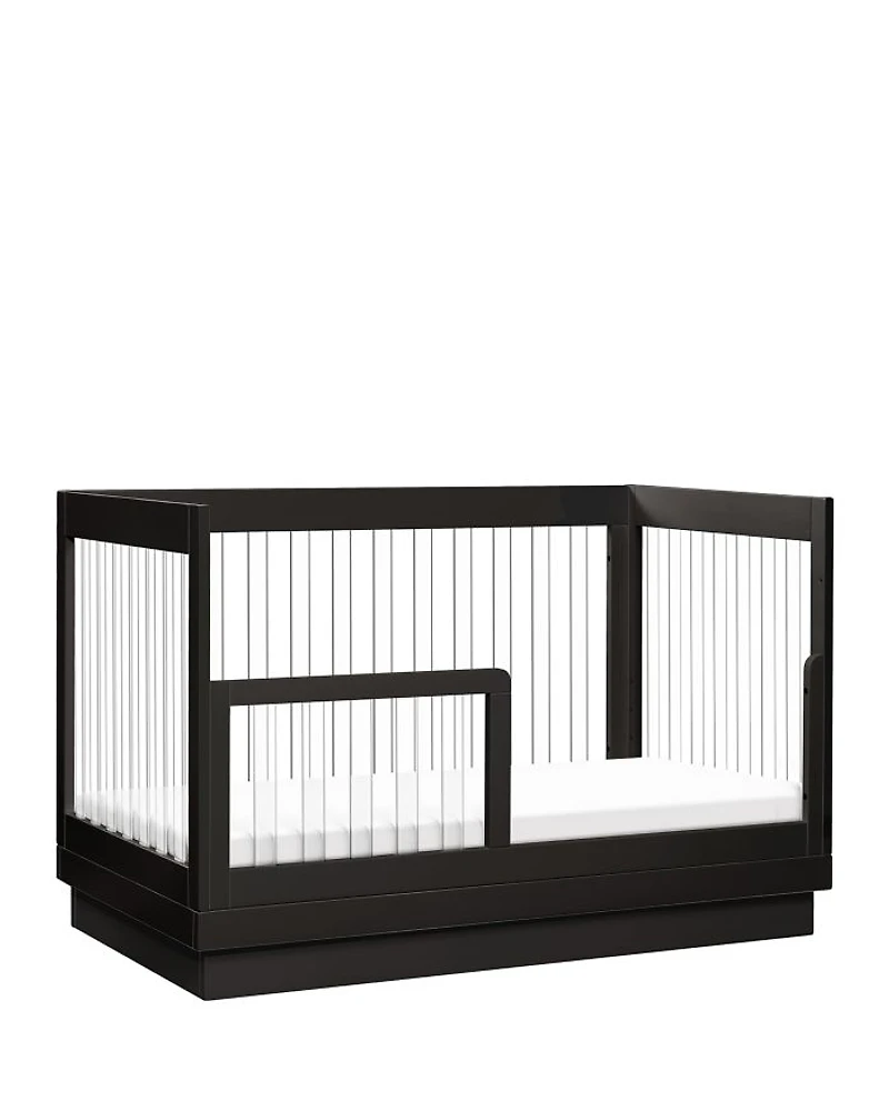 Harlow Acrylic 3 in 1 Convertible Crib with Toddler Bed Conversion Kit