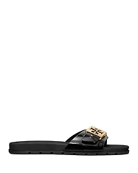 Women's Slip On Buckled Slide Sandals