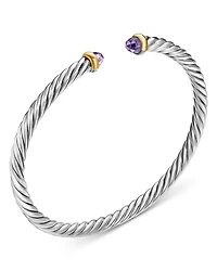 Sterling Silver & 14K Yellow Gold Cable Flex Bracelet, 4mm