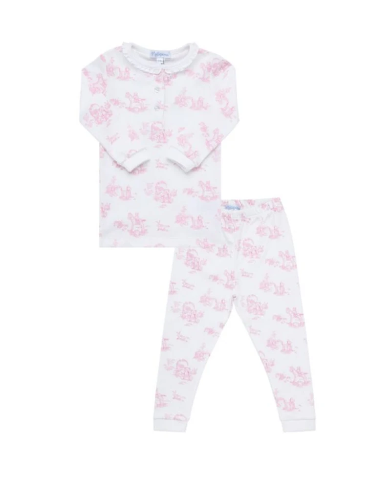 Girls' Pink Toile Print Pajama