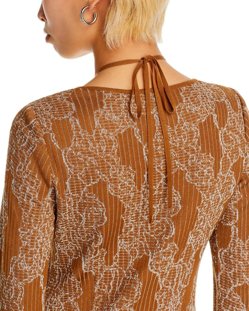 Metallic Jacquard Dress
