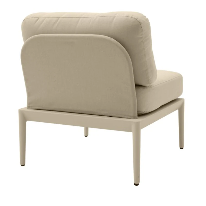 Kapri Modular Outdoor Armless Chair in Moss Green