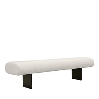 Karol Performance Vegan Leather Bench in Cream