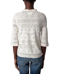 Taho Co Dentelle Cotton Lace Sweater