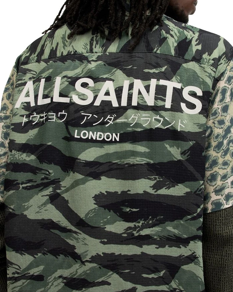 Underground Short Sleeve Button Front Camp Shirt