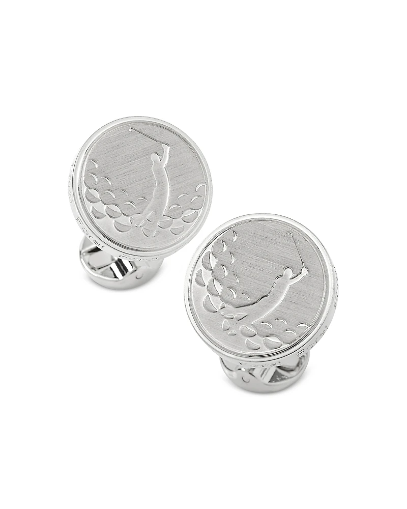 Cufflinks Inc Golf Fore Silver Cufflinks