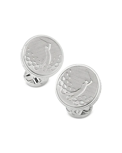 Cufflinks Inc Golf Fore Silver Cufflinks