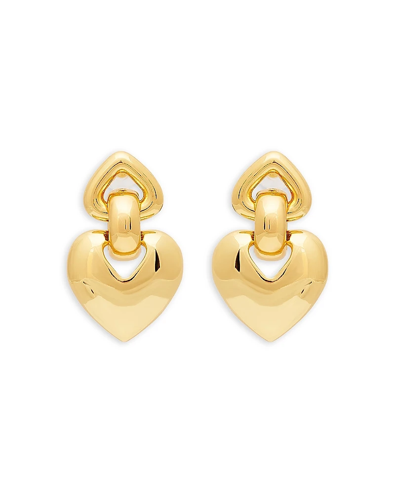 Kenneth Jay Lane Double Heart Drop Earrings, 2L