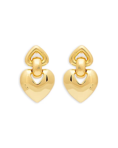Kenneth Jay Lane Double Heart Drop Earrings, 2L
